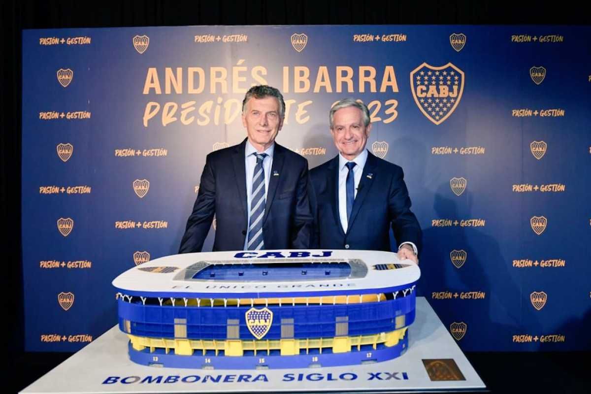 Andrés Ibarra y Mauricio Macri, fórmula opositora en las últimas elecciones presidenciales de Boca