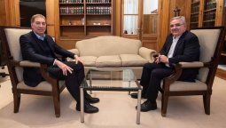Raúl Jalil junto al jefe de Gabinete, Diego Santilli.&nbsp;