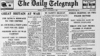 The Daily Telegraph en 1939, marcando el inicio de la Segunda Guerra Mundial. The Daily Telegraph en 1939, marcando el inicio de la Segunda Guerra Mundial.
