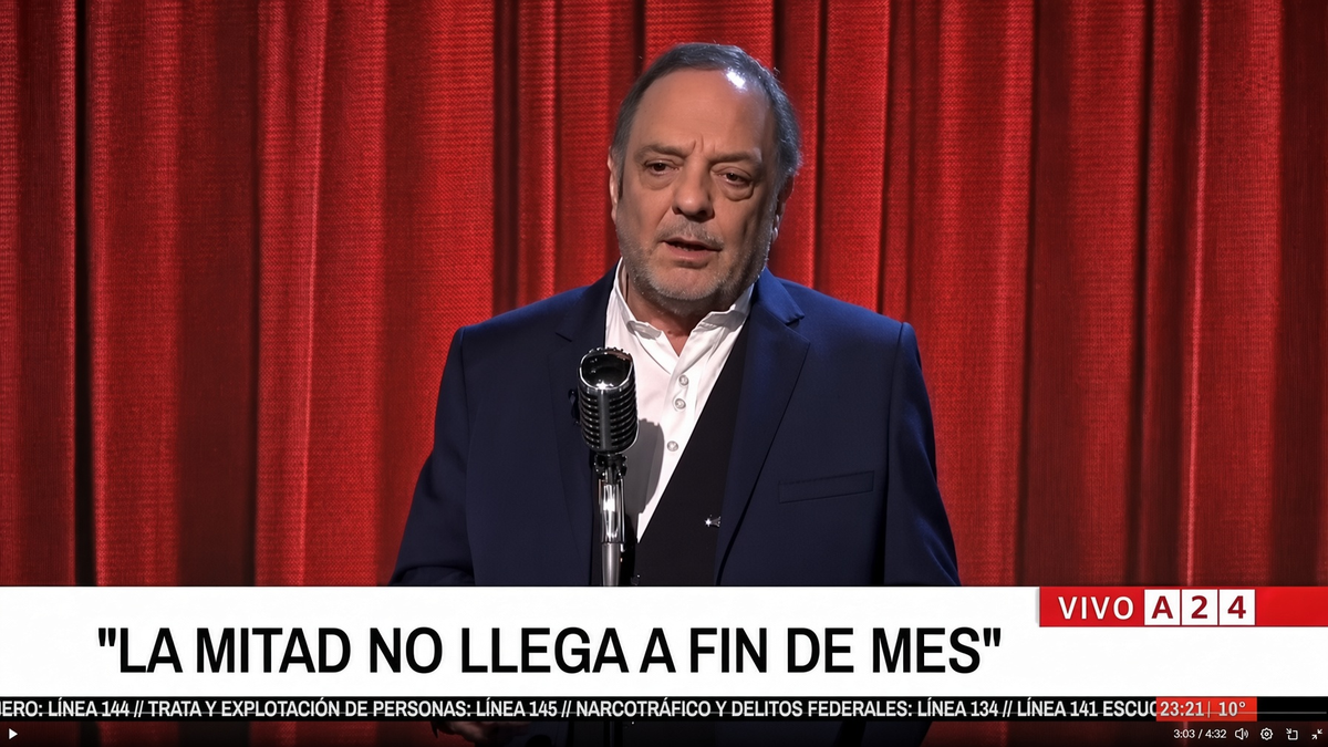 Baby Etchecopar cuestionó a Javier Milei por minimizar a quienes no llegan a fin de mes. Las últimas encuestas muestran endeudamiento, ahorro forzado y dificultades económicas. Foto: Captura A24 Baby Etchecopar cuestionó a Javier Milei por minimizar a quienes no llegan a fin de mes. Las últimas encuestas muestran endeudamiento, ahorro forzado y dificultades económicas. Foto: Captura A24