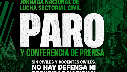 Paro nacional cívico-militar con concentración frente al Ministerio de Defensa
