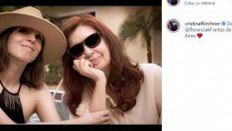 altText(Así está hoy Florencia Kirchner: Cristina publicó la primera foto en Cuba)}
