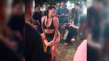 Jesy Fux, descontrolada en Rosario. Jesy Fux, descontrolada en Rosario.