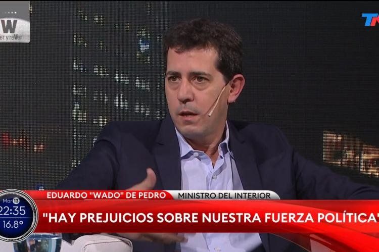 Eduardo de Pedro dialogó con Nicolás Wiñaski en TN.