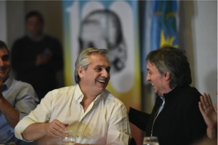 Alberto Fernández y Máximo Kirchner.