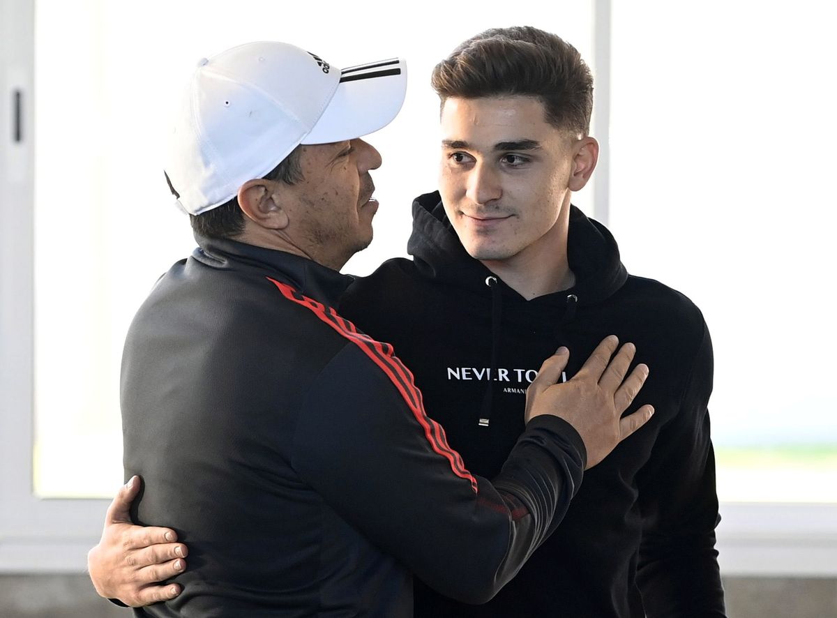 Julián Álvarez y Marcelo Gallardo, una dupla feliz para River