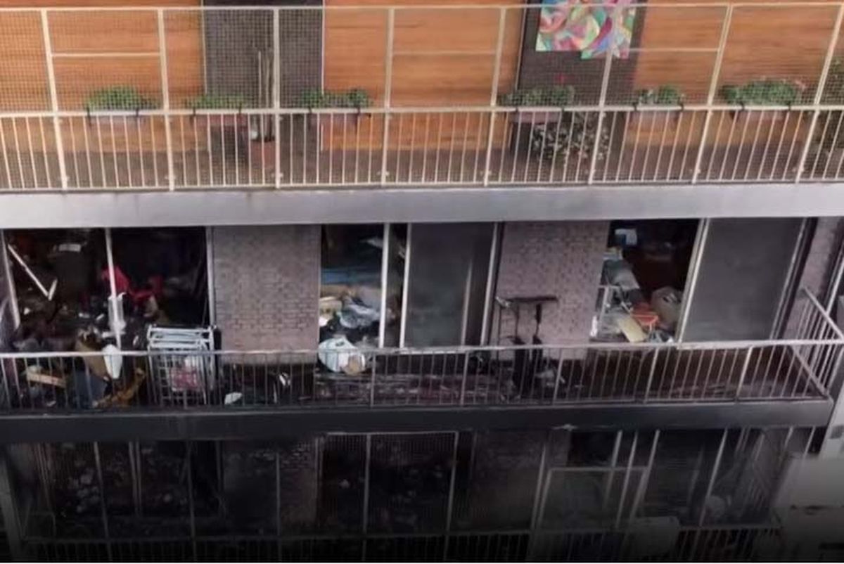 Así quedó el departamento donde se inició el incendio