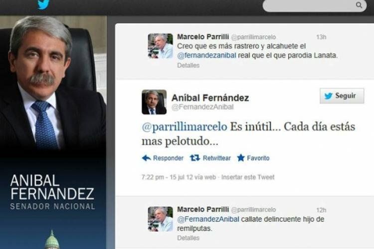 Los tweets de AníbalFernández y Marcelo Parrilli