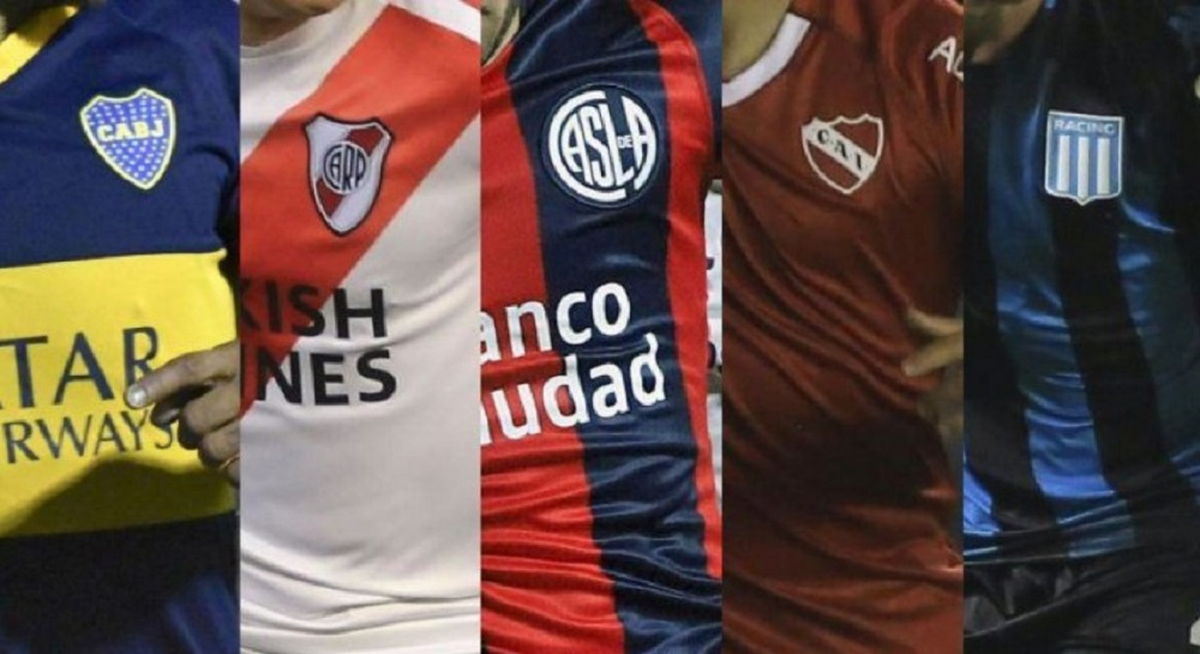 Boca, River, San Lorenzo, Independiente, Racing Boca, River, San Lorenzo, Independiente, Racing
