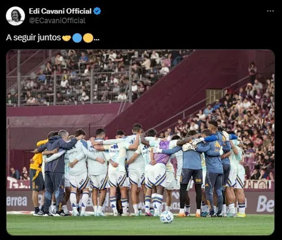 Edinson Cavani rompió el silencio y publicó un sentido posteo en sus cuentas de redes sociales tras la caída de Boca frente a Lanús por la Liga Profesional. Edinson Cavani rompió el silencio y publicó un sentido posteo en sus cuentas de redes sociales tras la caída de Boca frente a Lanús por la Liga Profesional.