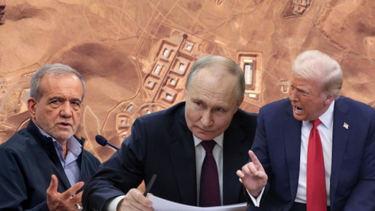 El líder de Irán, el presidente de Rusia y Donald Trump El líder de Irán, el presidente de Rusia y Donald Trump