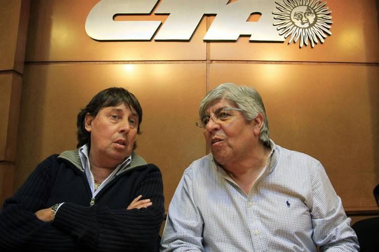 Moyano con Micheli, en la última reunión antes de la marcha de octubre.