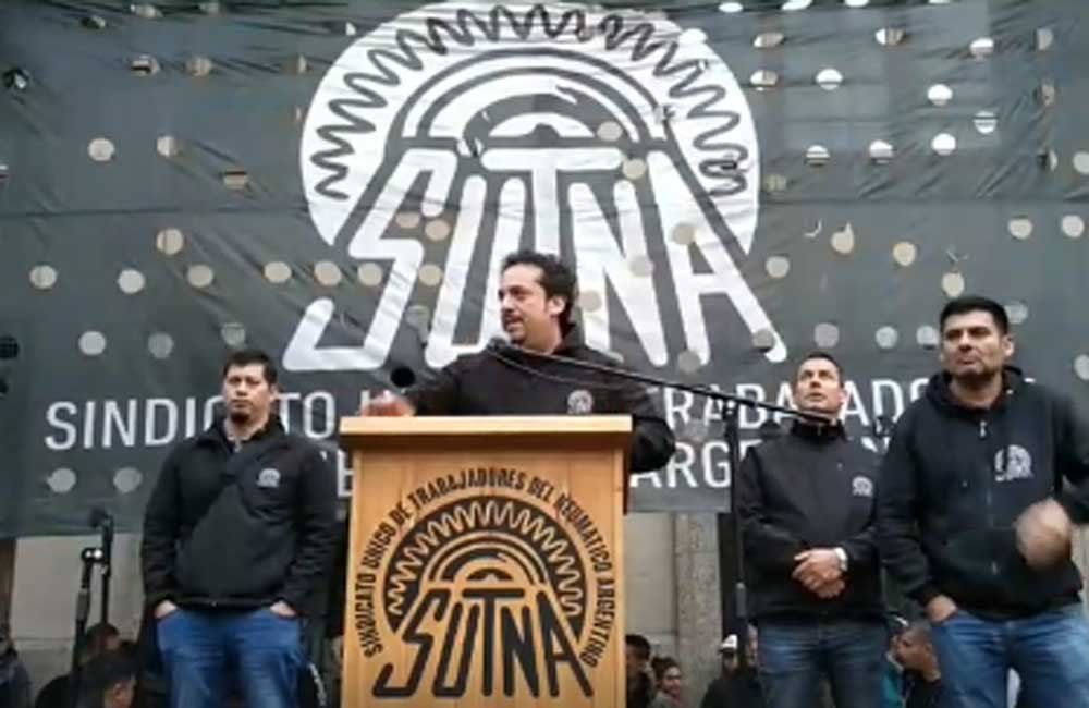 El secretario general del SUTNA, Alejandro Crespo, ratificó las medidas de fuerza (Foto: captura de video) El secretario general del SUTNA, Alejandro Crespo, ratificó las medidas de fuerza (Foto: captura de video)