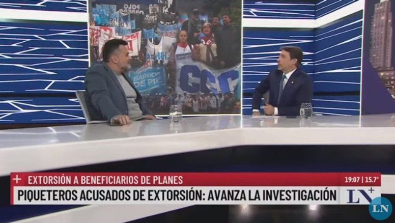 Eduardo Feinmann se cruzó con un piquetero y ligó hasta Jonatan Viale: 