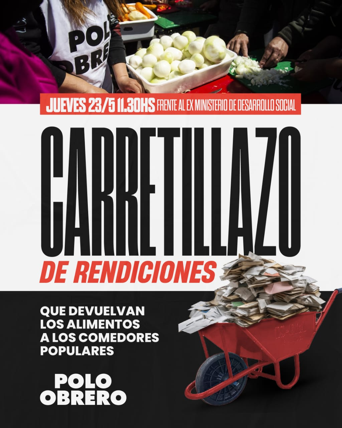 Los piqueteros harán también un "carretillazo" ante Capital Humano para rendir cuentas sobre los comedores populares donde entregaron alimentos. Los piqueteros harán también un "carretillazo" ante Capital Humano para rendir cuentas sobre los comedores populares donde entregaron alimentos.