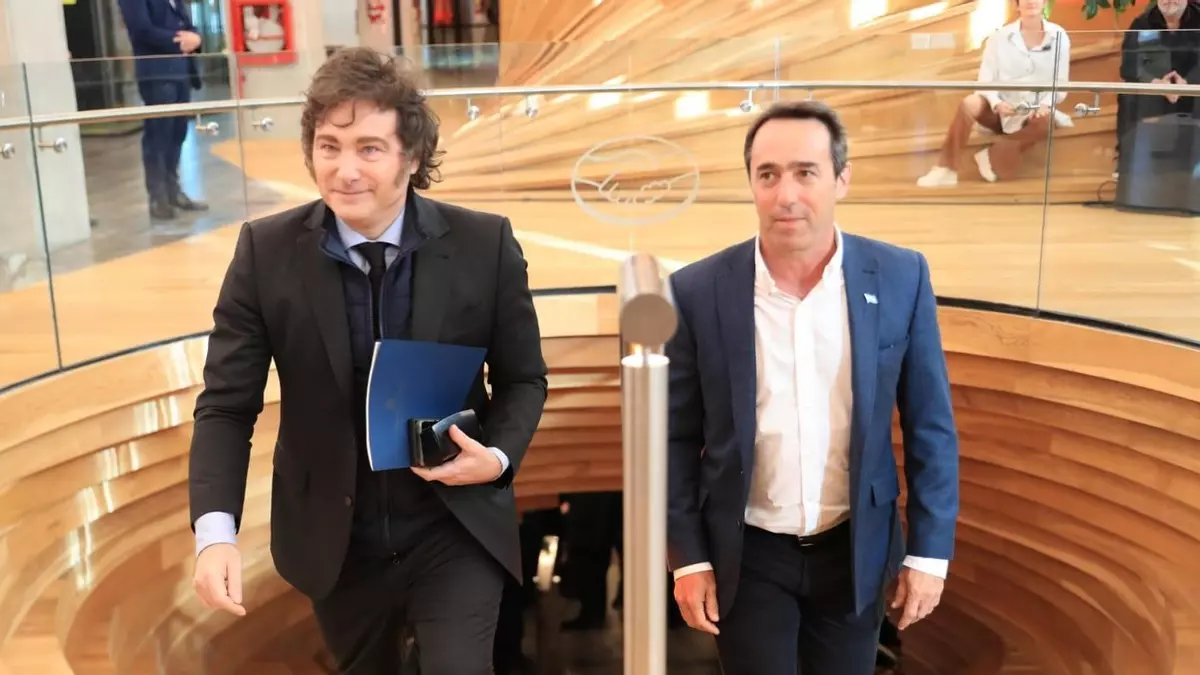 Javier Milei y Marcos Galperín. Javier Milei y Marcos Galperín.