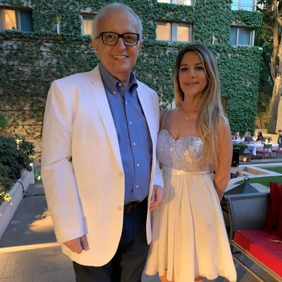 Jorge Santos junto a su ex esposa, Nora Briozzo. 