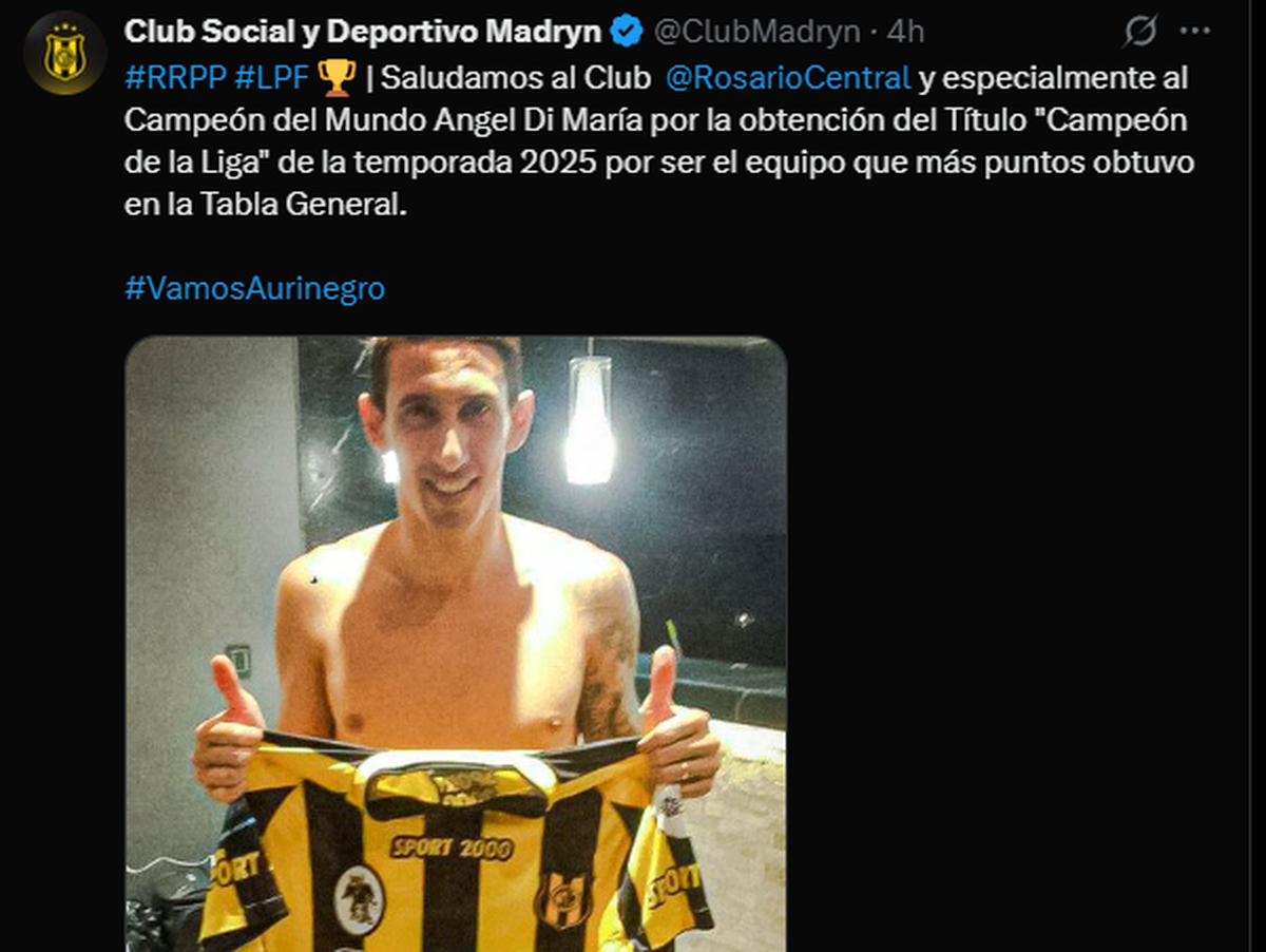 Deportivo Madryn, vía X Deportivo Madryn, vía X