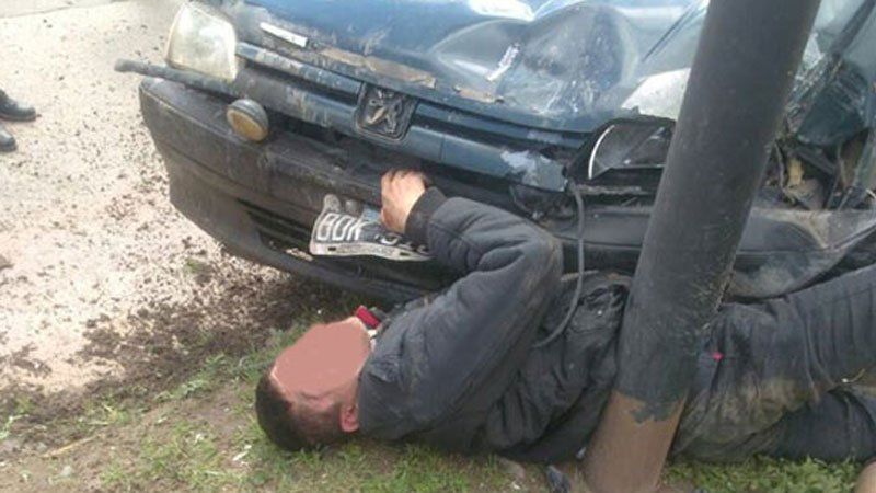 Uno de los ladrones fue atropellado por el carnicero y falleció horas después (Foto: La Voz de Zárate).