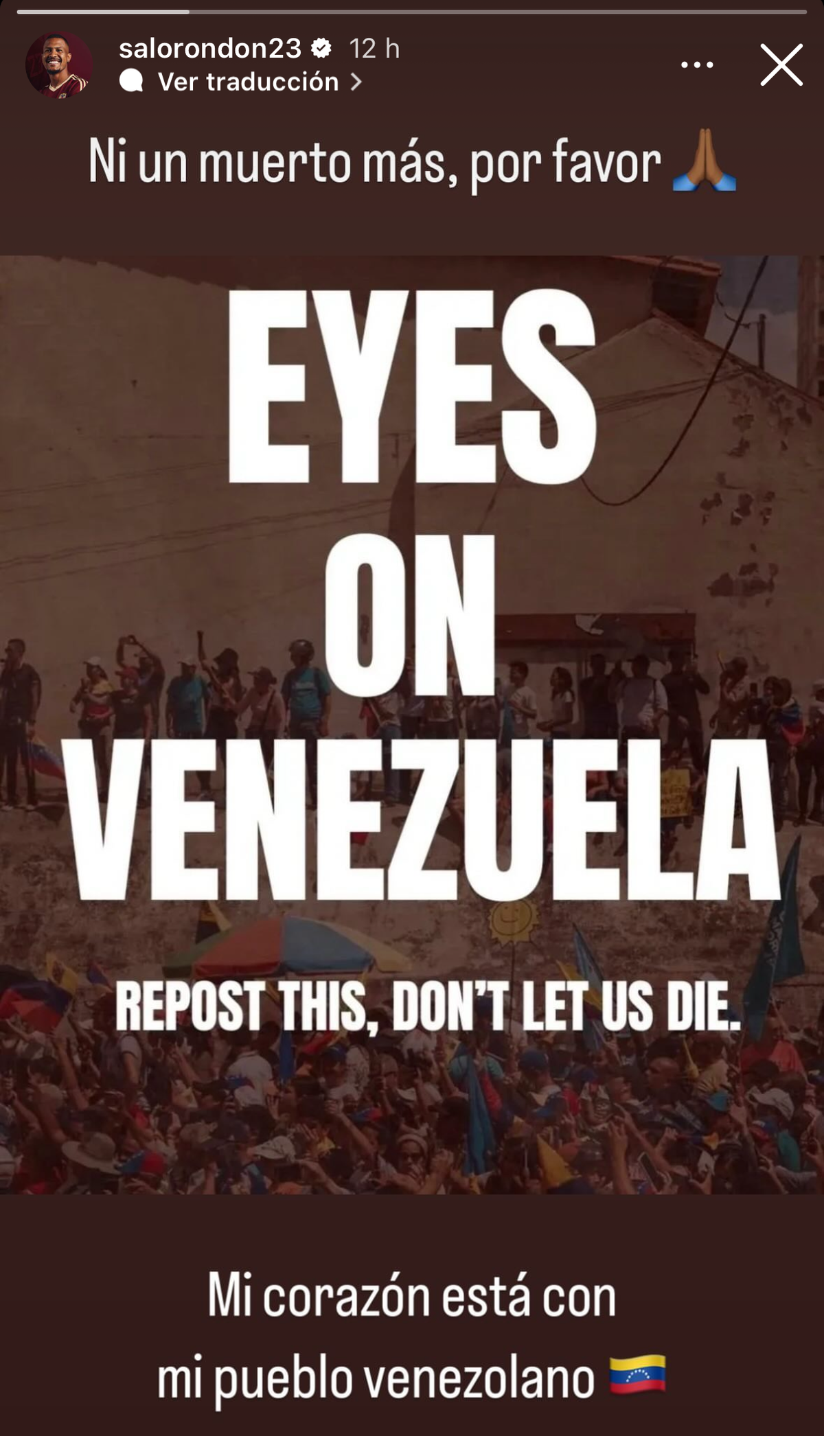 Salomón Rondón en su Instagram Salomón Rondón en su Instagram