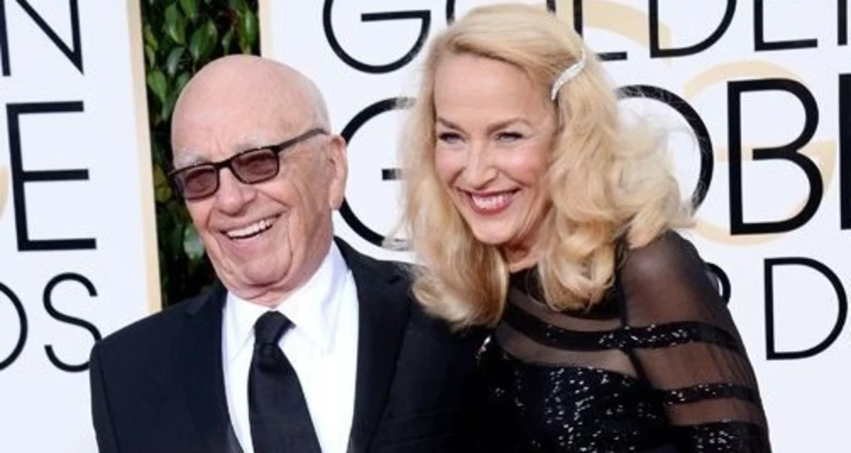 Rupert Murdoch junto a su ahora ex mujer, Jerry Hall.