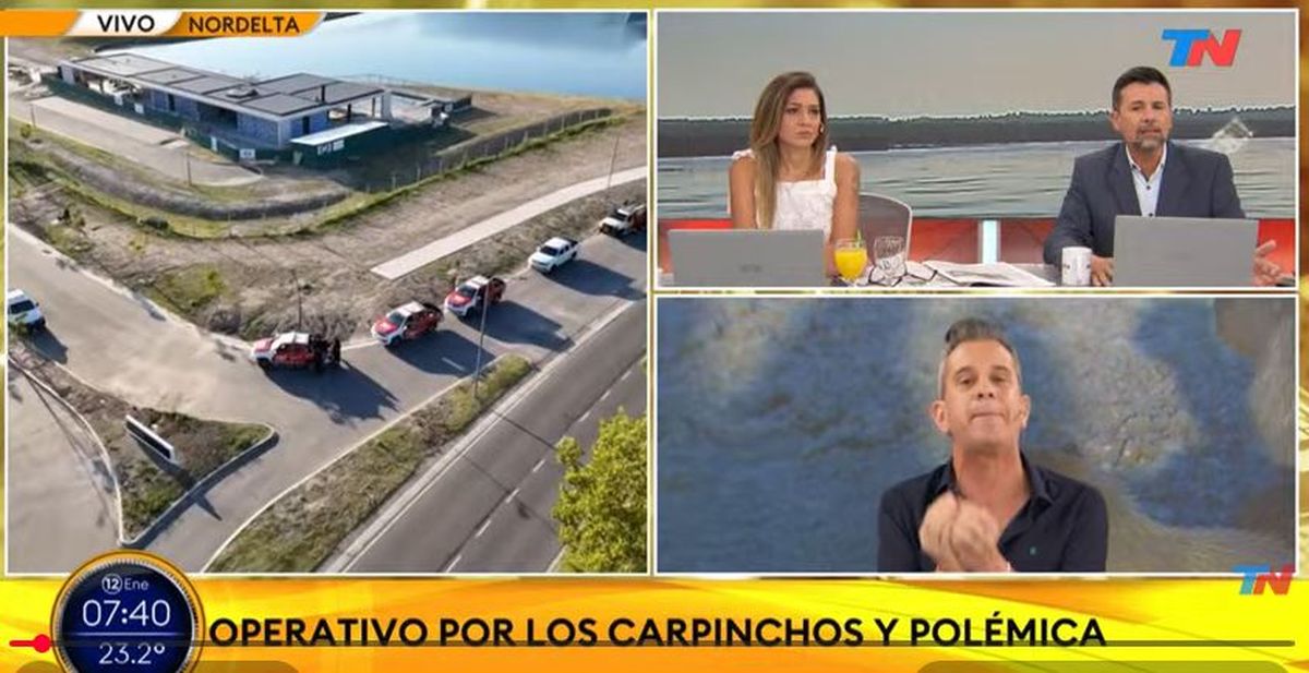 Hay tensión en Nordelta por la captura y traslado de carpinchos, pero también hay tensión en TN.