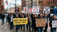Protestas contra la IA crecen en Estados Unidos mientras aumentan los conflictos por centros de datos y consumo energético. Protestas contra la IA crecen en Estados Unidos mientras aumentan los conflictos por centros de datos y consumo energético.