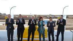 Alberto Fernández, Sergio Massa y Cristina Kirchner en la inauguración de la primera etapa del gasoducto Néstor Kirchner, hoy rebautizado Gasoducto Perito Francisco Pascasio Moreno.