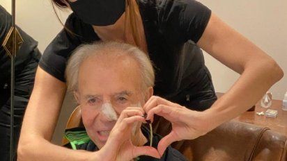 A un día de la votación del aborto en el Senado, Menem tuvo una leve mejoría