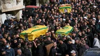 Ataúdes de muertos de Hezbolá en el ataque israelí del viernes 20/01. Ataúdes de muertos de Hezbolá en el ataque israelí del viernes 20/01.