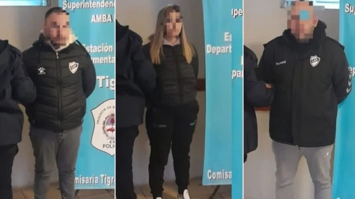 Los tres detenidos (Foto: Clarín) Los tres detenidos (Foto: Clarín)