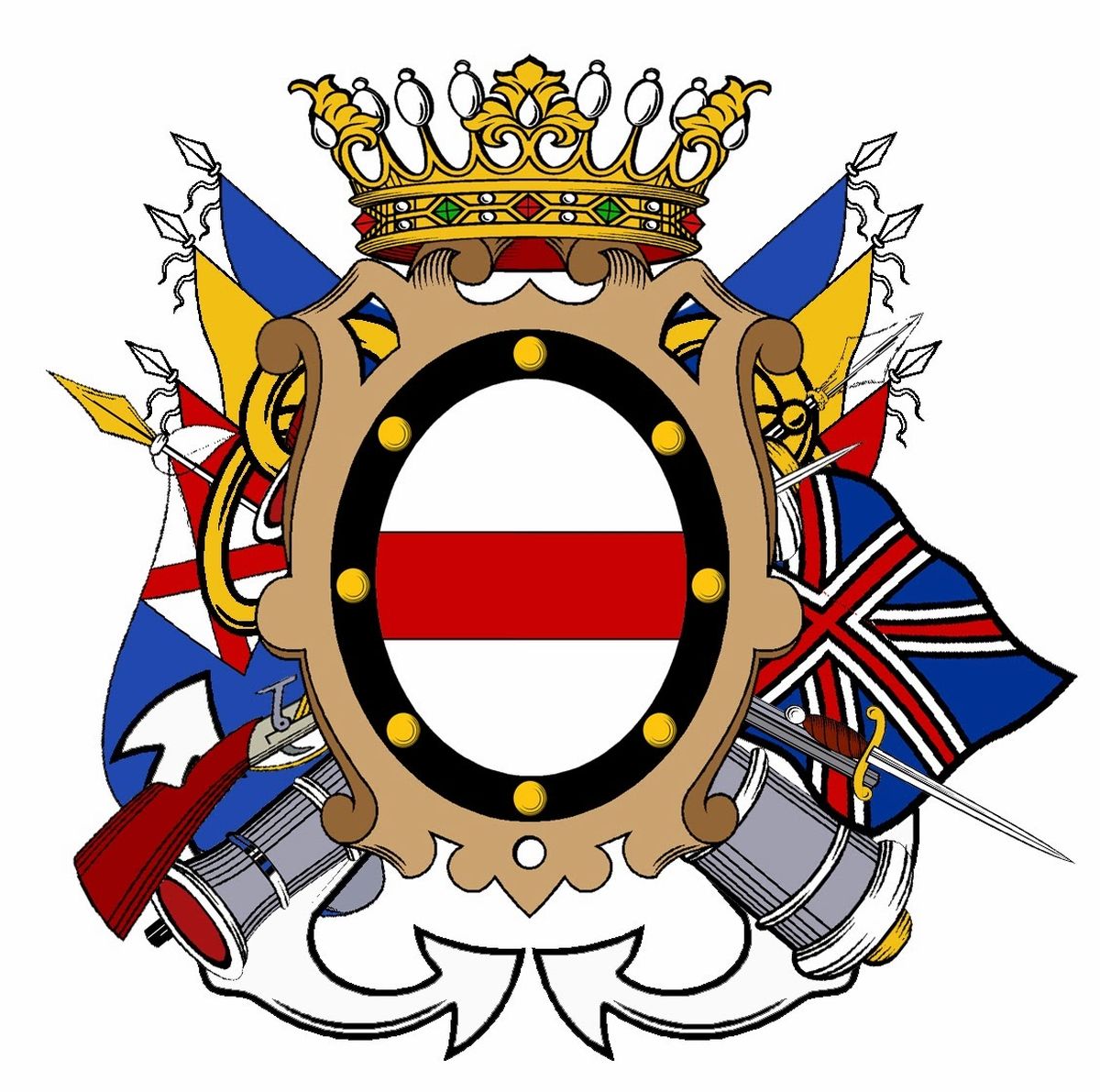 Heráldica de Santiago de Liniers, Conde de Buenos Aires (aunque su hijo Luis luego reclamó a España que fuese sustituido por Conde de la Lealtad). Heráldica de Santiago de Liniers, Conde de Buenos Aires (aunque su hijo Luis luego reclamó a España que fuese sustituido por Conde de la Lealtad).