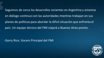 Respaldo del FMI a Lacunza/Sandleris, que enviará misión por desembolso