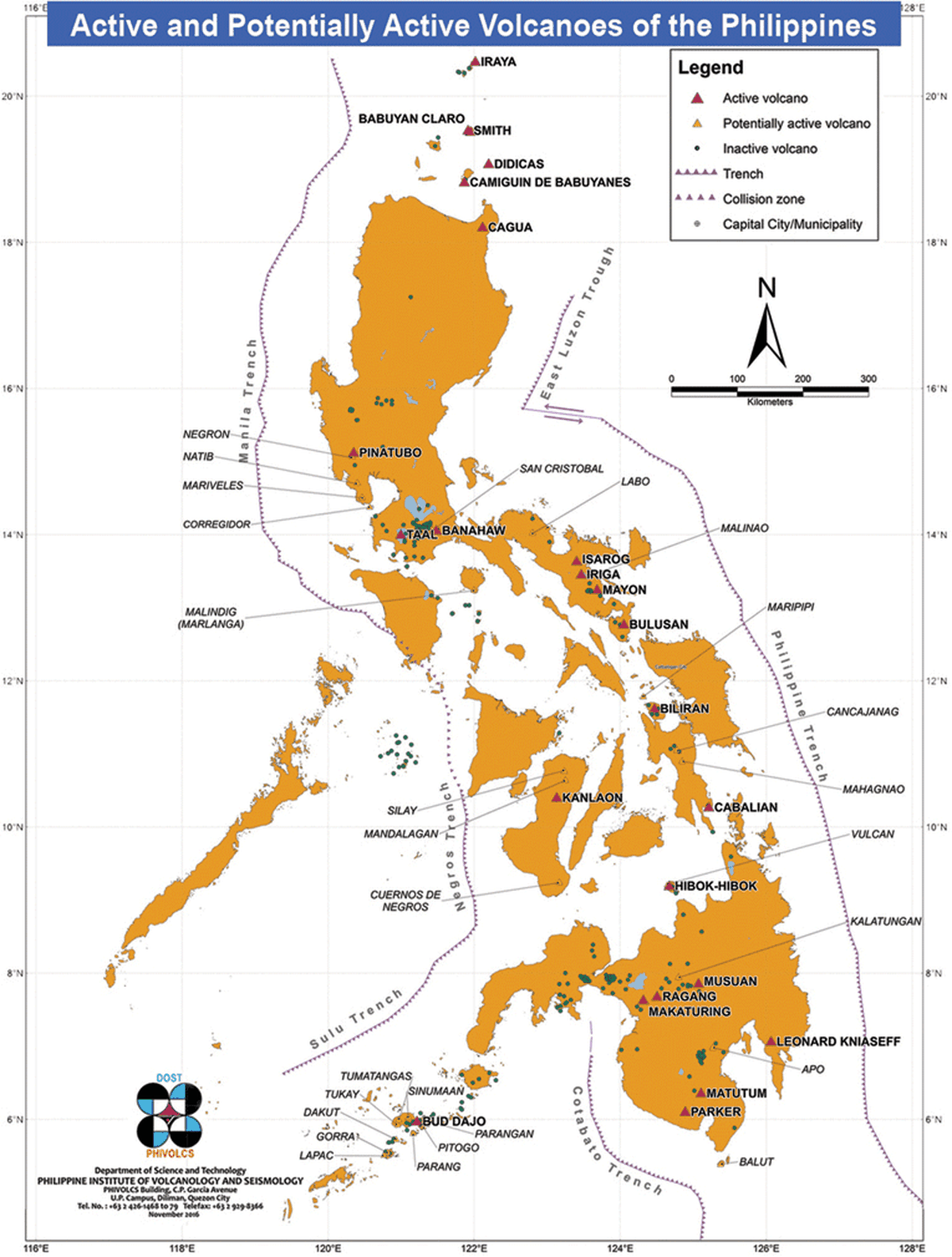 Volcanes en Filipinas. Imagen: Instituto Filipino de Vulcanología y Sismología Volcanes en Filipinas. Imagen: Instituto Filipino de Vulcanología y Sismología