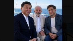 En el mismo barco: Axel Kicillof, Lula da Silva y Xi Jinping.