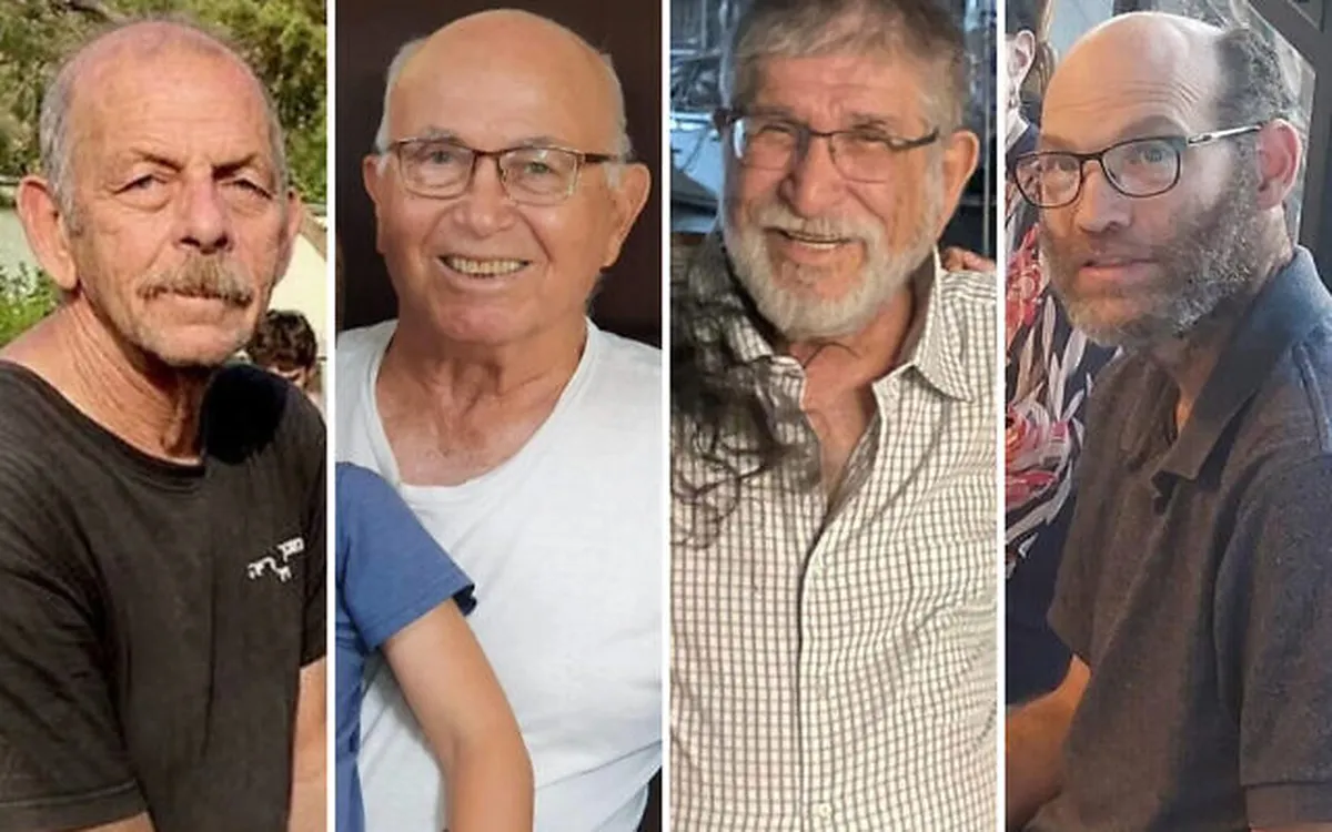 Yoram Metzger, Chaim Perry, Amiram Cooper y Nadav Popplewell murieron en cautiverio de Hamas. Yoram Metzger, Chaim Perry, Amiram Cooper y Nadav Popplewell murieron en cautiverio de Hamas.