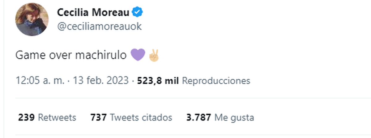 El tuit ¿necesario? de Cecilia Moreau. 