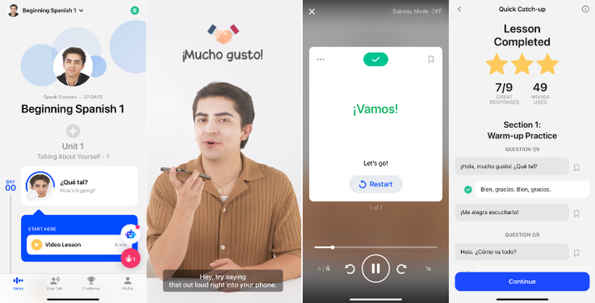 Con Speak tenés cursos personalizados, interactivos y seguimiento de tu progreso. Con Speak tenés cursos personalizados, interactivos y seguimiento de tu progreso.