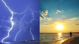 La tormenta y el sol serán momentos destacados del clima semanal en la Argentina.
