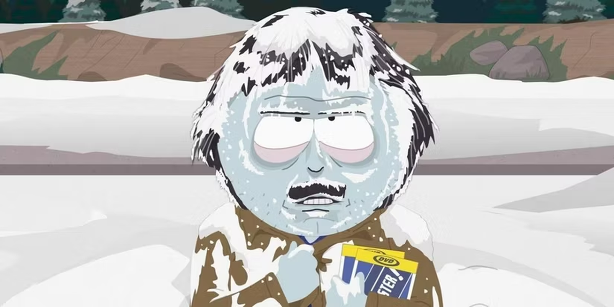 En un episodio de "South Park", Randy Marsh va cayendo lentamente en la locura después de que un local de Blockbuster que compró fracasa. En un episodio de "South Park", Randy Marsh va cayendo lentamente en la locura después de que un local de Blockbuster que compró fracasa.