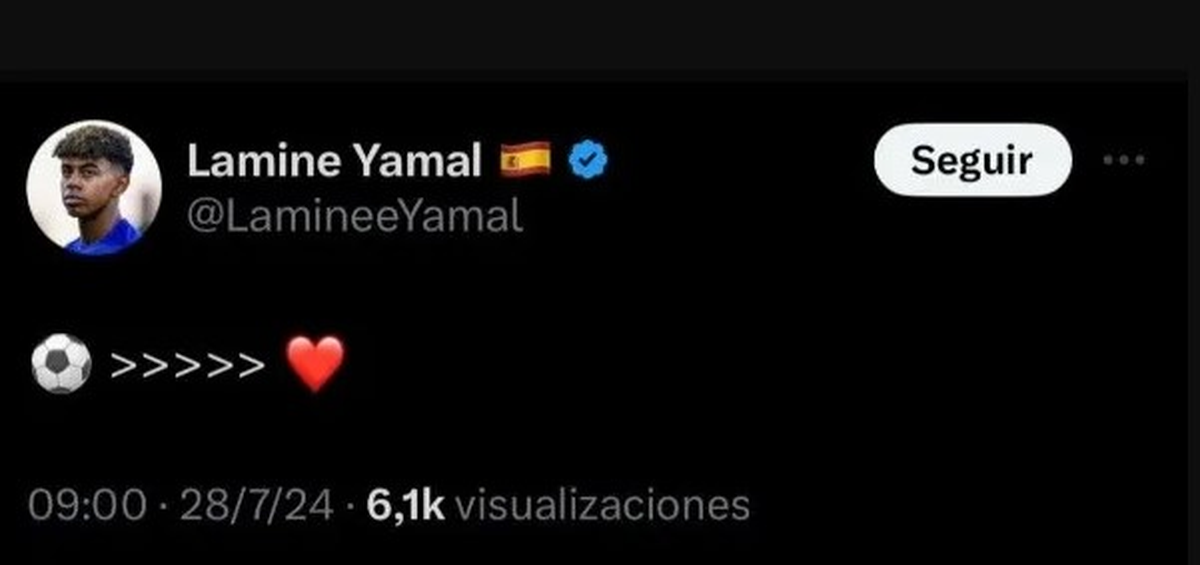 Lamine Yamal en 'X'. Lamine Yamal en 'X'.