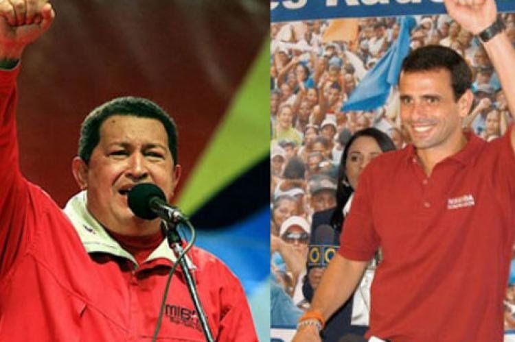 Chávez y Capriles en campaña