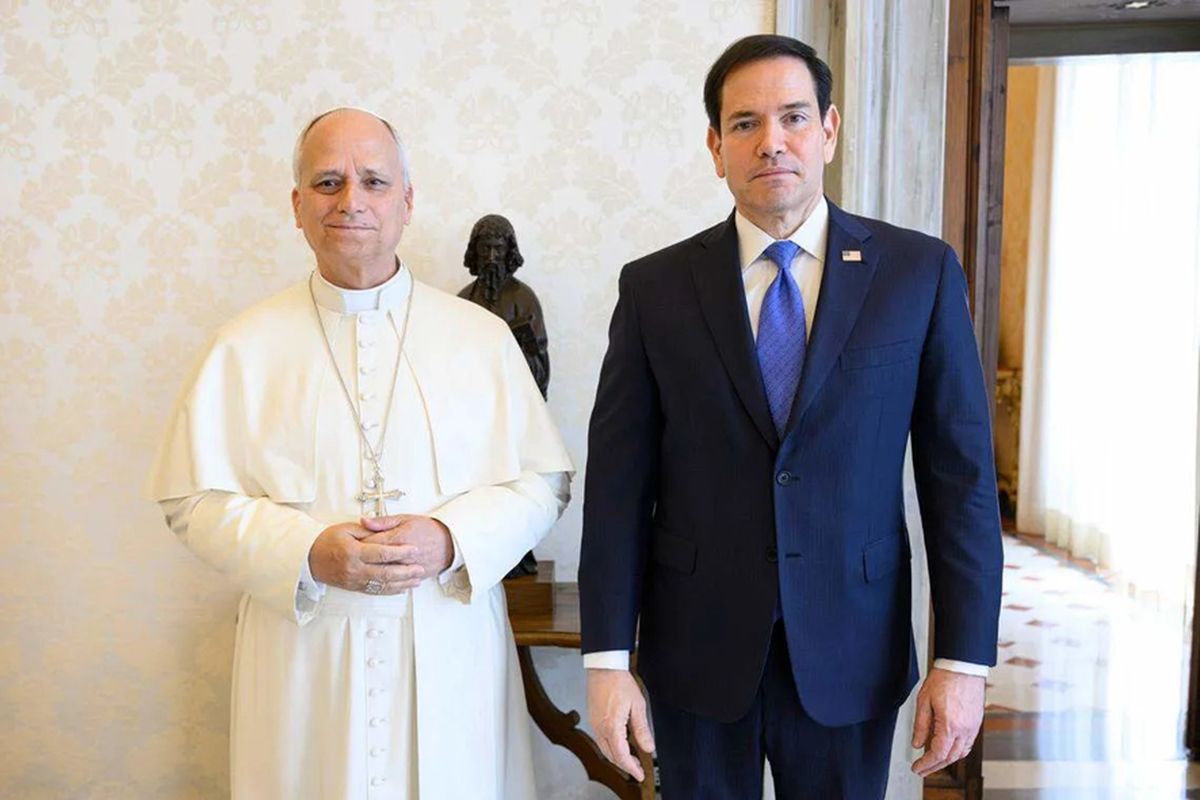 Papa León XIV y Marco Rubio, secretario de Estado de Estados Unidos Papa León XIV y Marco Rubio, secretario de Estado de Estados Unidos