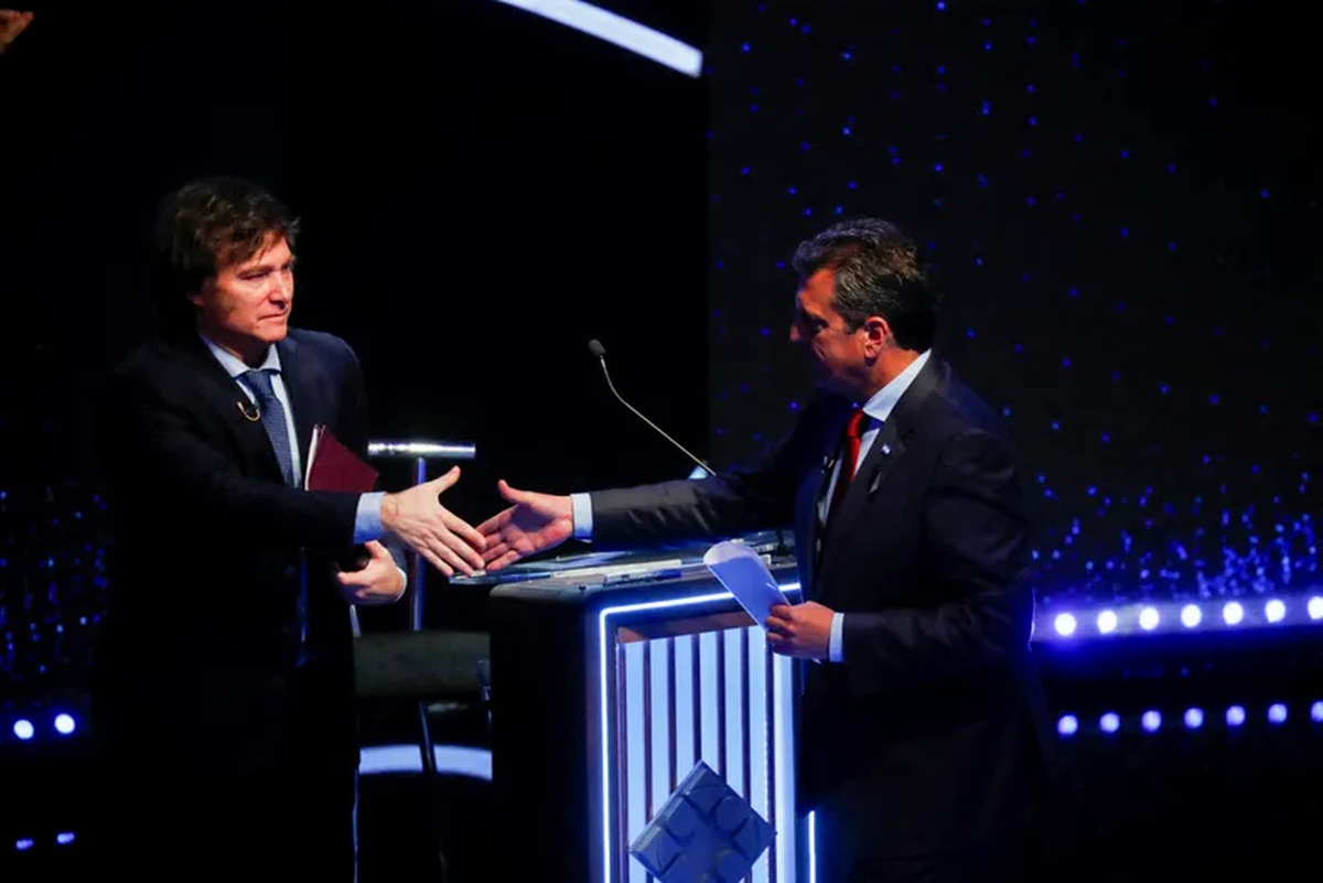 Javier Milei y Sergio Massa. Javier Milei y Sergio Massa.