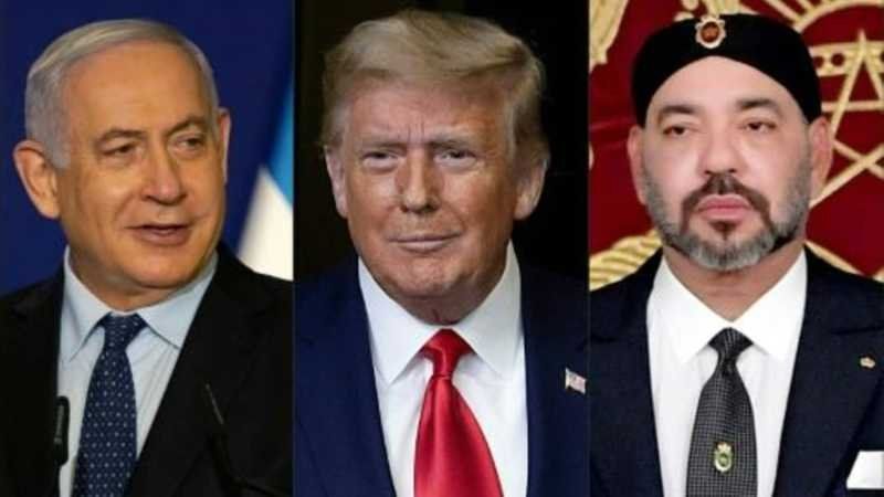 Benjamín Netanyahu, Donald Trump y el rey de Marruecos, Mohammed VI. /Foto: AFP / SwissInfo.ch