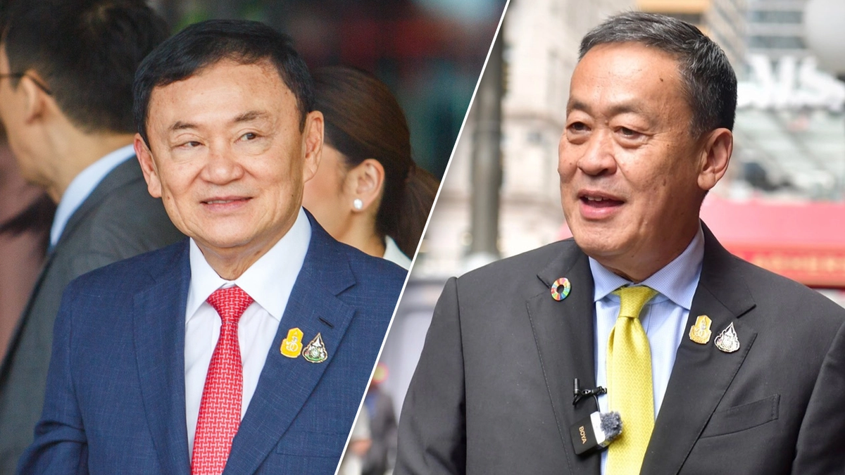 El ex primer ministro Thaksin Shinawatra y el saliente Srettha Thavisin. El ex primer ministro Thaksin Shinawatra y el saliente Srettha Thavisin.