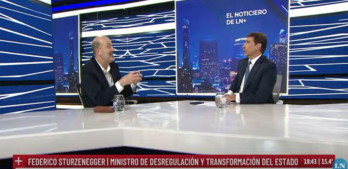 Federico Sturzenegger y Eduardo Feinmann. Federico Sturzenegger y Eduardo Feinmann.