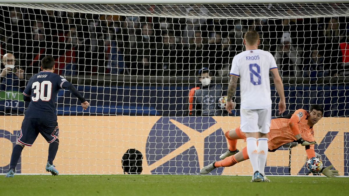Kylian Mbappé convirtió un golazo, tapó el penal errado de Lionel Messi, que le dio la victoria al París Saint Germain (PSG) sobre el Real Madrid 1-0. (Foto: Noticias Argentinas/CHAMPIONSLEAGUE)