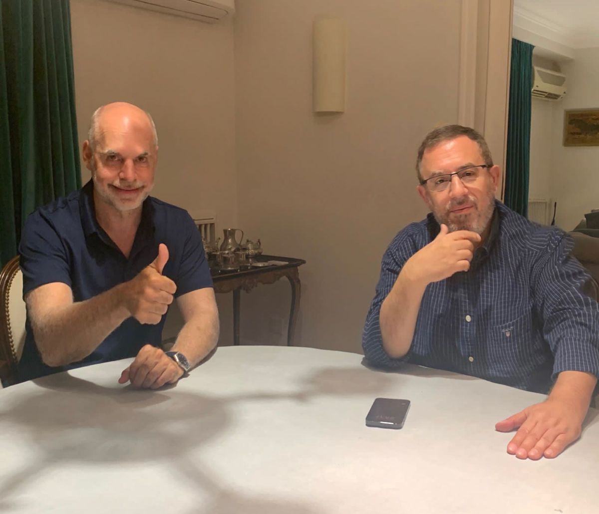 La Libertad Avanza en polémica: Carlos Maslaton en casa de Horacio Rodríguez Larreta.