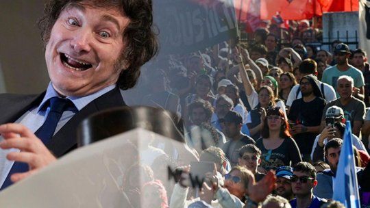 Javier Milei y el pulso de la calle. Javier Milei y el pulso de la calle.